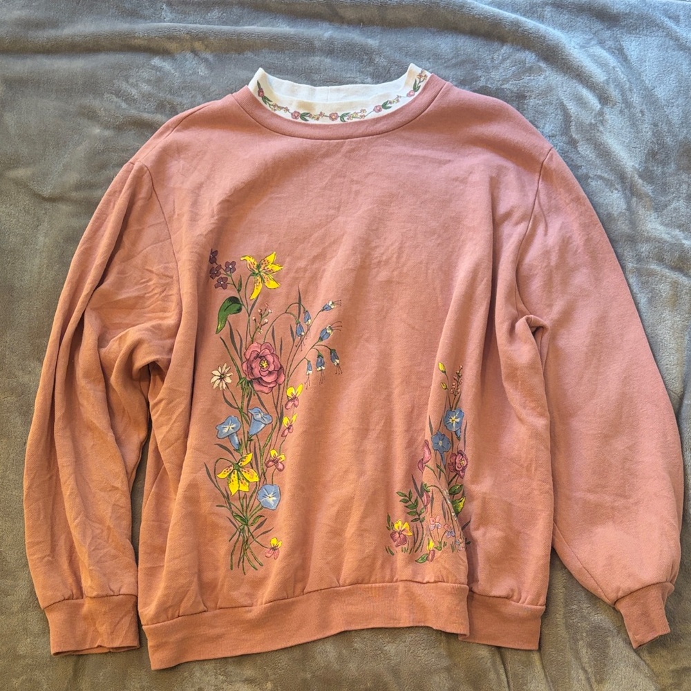 Vintage Blair Pink Floral Sweatshirt